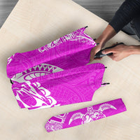 Tonga Umbrella Turtle Mermaid Polynesian Pattern White Pink - Polynesian Pride