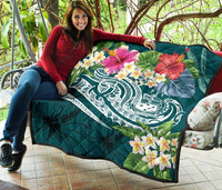 Samoa Polynesian Premium Quilt - Summer Plumeria - Polynesian Pride