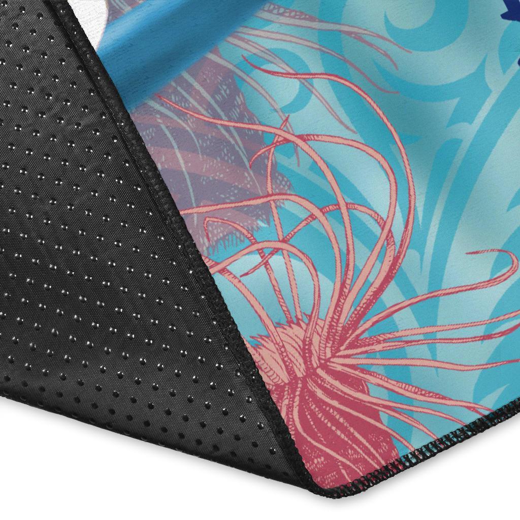 Hawaii Turtle Sea Cotral Polynesian Rug - Polynesian Pride