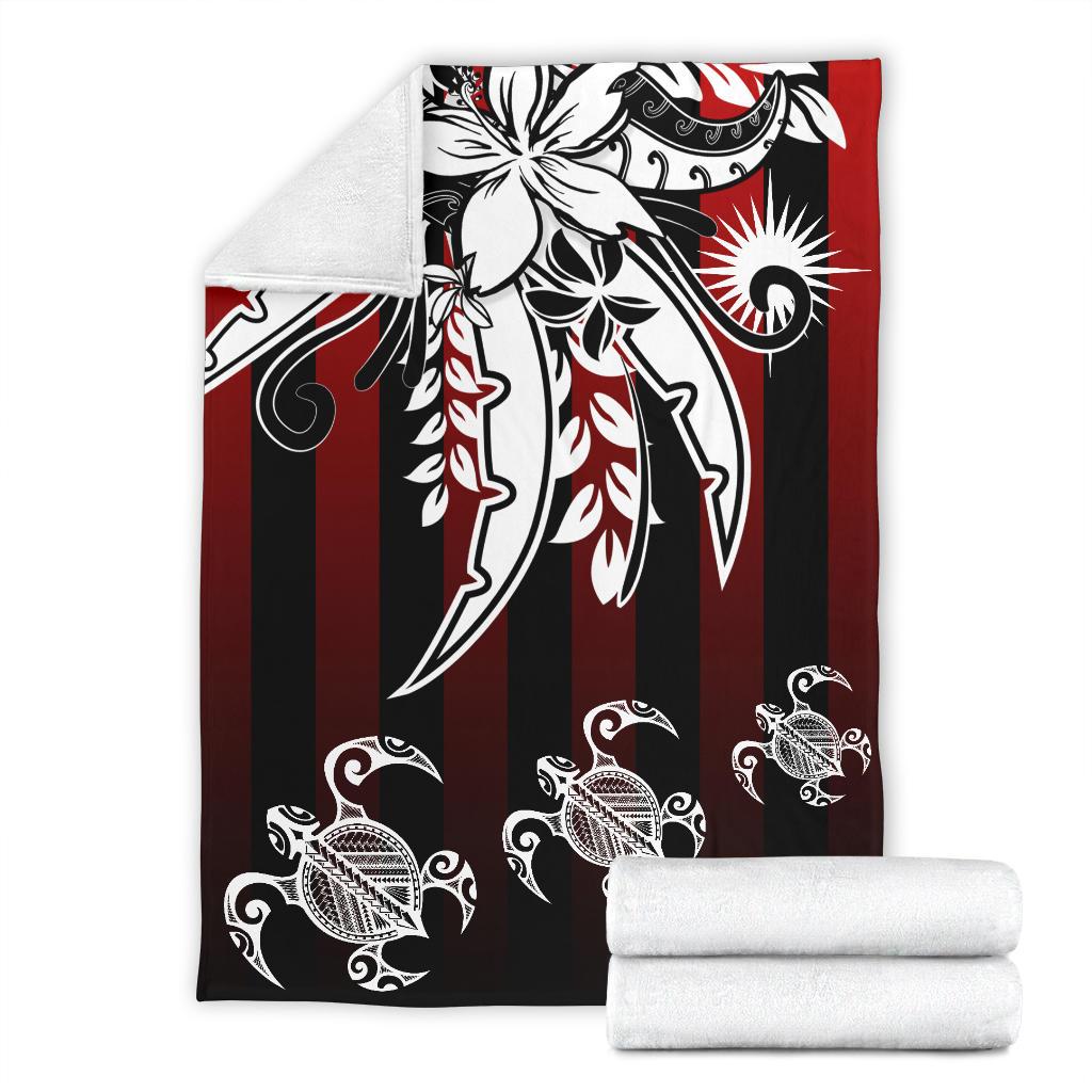 Marshall Islands Premium Blanket - Vertical Stripes Style - Polynesian Pride