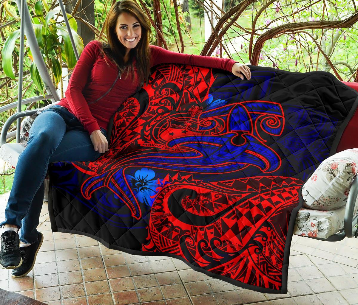 Samoa Quilt - Blue Shark Polynesian Tattoo - Polynesian Pride