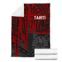 Tahiti Premium Blanket - Tahiti Seal In Heartbeat Patterns Style (Red) - Polynesian Pride