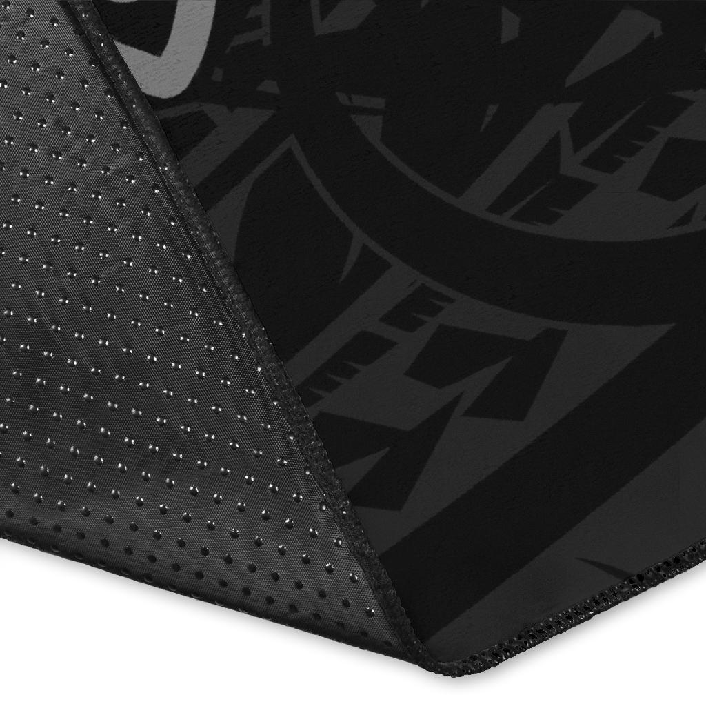 Kanaka Map Hibiscus Plumeria Turtle Art Polynesian Area Rug Gray AH - Polynesian Pride