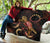 Cook Islands Polynesian Premium Quilt - Turtle With Blooming Hibiscus Gold - Polynesian Pride