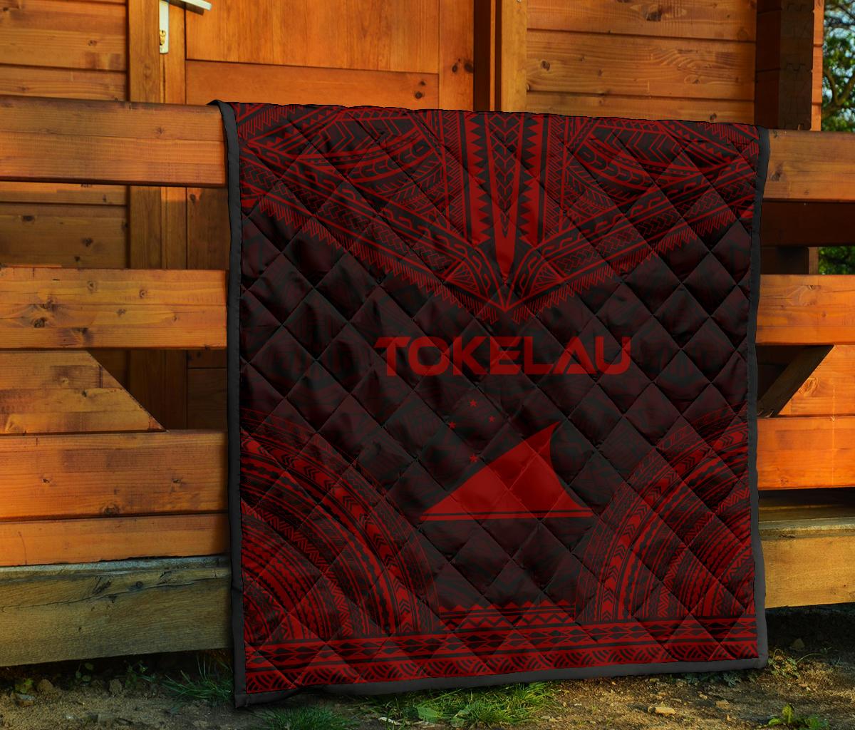 Tokelau Premium Quilt - Tokelau Flag Polynesian Chief Red Version - Polynesian Pride