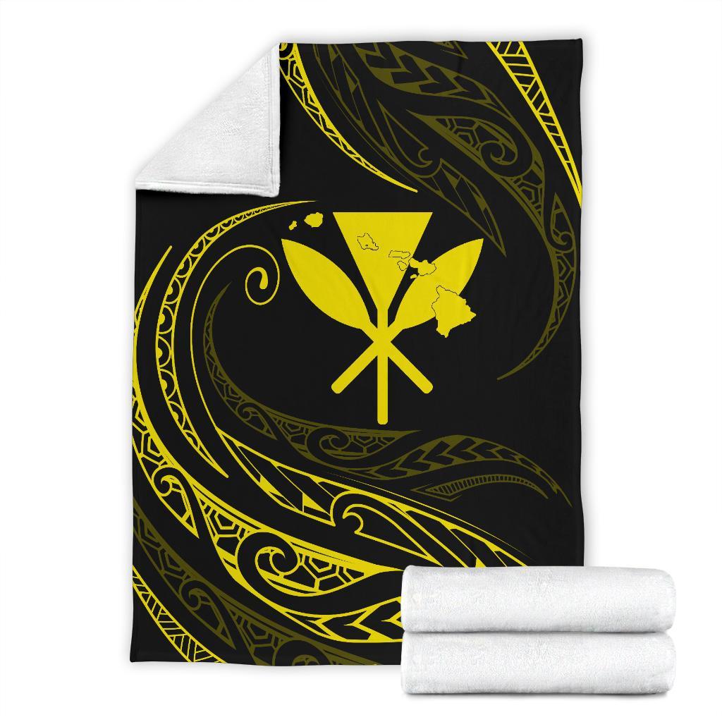 Kanaka Premium Blanket - Yellow - Frida Style - Polynesian Pride