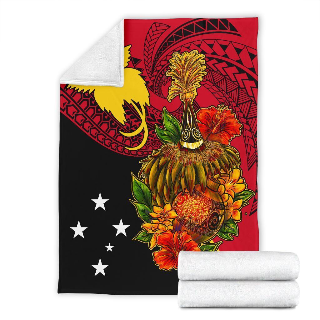 Papua New Guinea Premium Blanket - Tumbuan, Duk - duk and Lime Gourd - Polynesian Pride