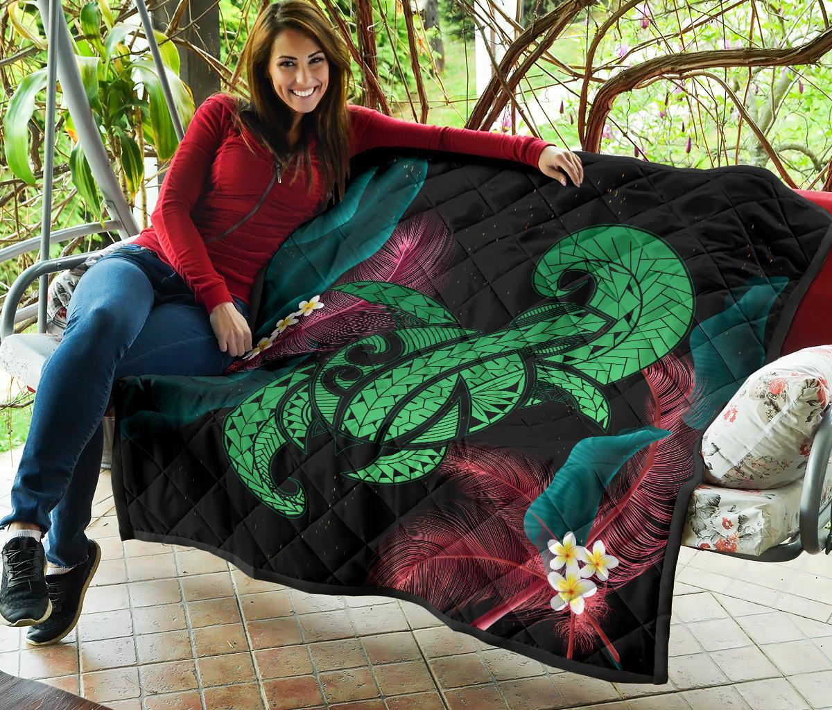 Hawaii Turtle Polynesian Tropical Premium Quilt - Ghia Style Green - Polynesian Pride