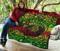 Seahorse Polynesian Premium Quilt - Polynesian Tattoo Reggae - Polynesian Pride