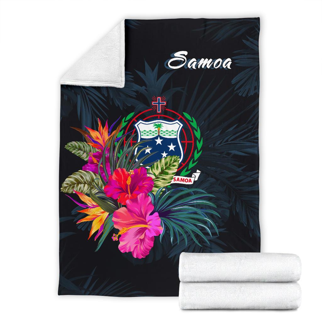 Samoa Polynesian Premium Blanket - Tropical Flower - Polynesian Pride