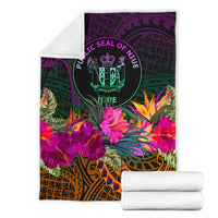 Niue Polynesian Premium Blanket - Summer Hibiscus - Polynesian Pride