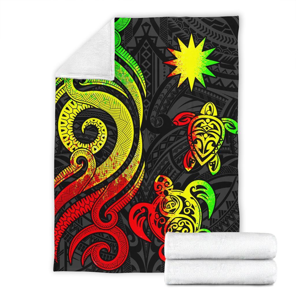 Nauru Premium Blanket - Reggae Tentacle Turtle - Polynesian Pride