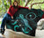 Chuuk Polynesian Premium Quilt - Turtle With Blooming Hibiscus Turquoise - Polynesian Pride