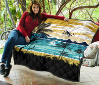 Hawaiian Poster View Classic Premium Quilt - Polynesian Pride