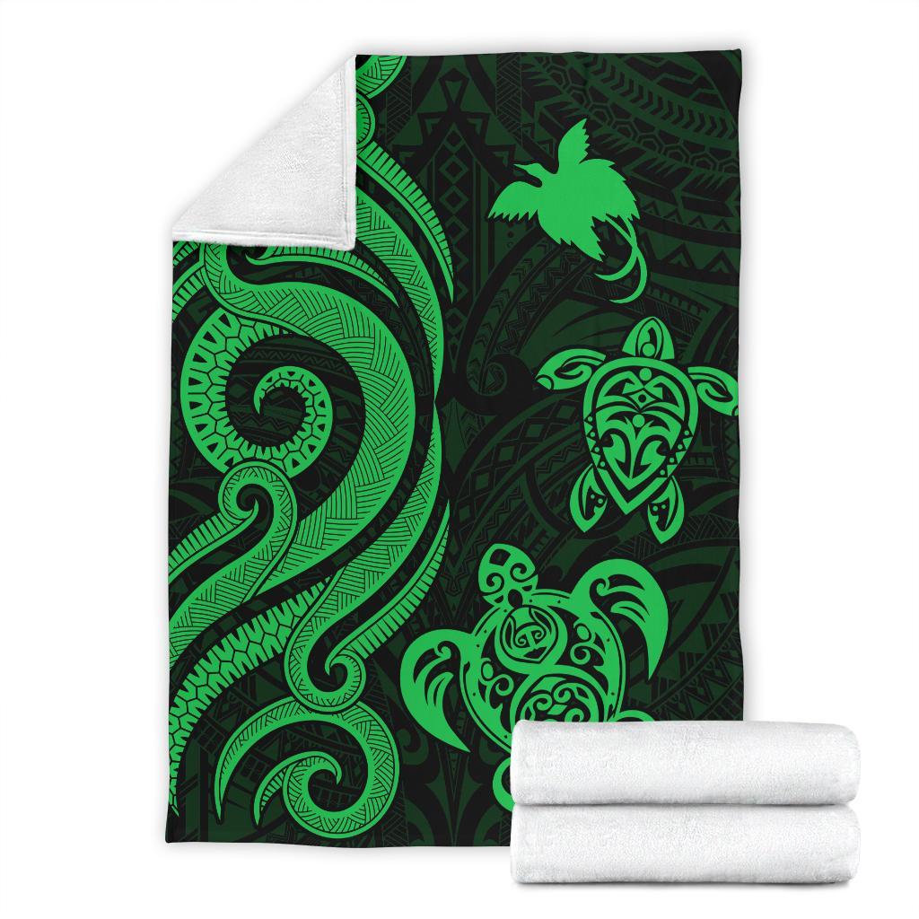 Papua New Guinea Premium Blanket - Green Tentacle Turtle - Polynesian Pride