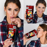 Mate Ma'a Tonga Rugby Tumbler Polynesian Unique Vibes - Red - Polynesian Pride