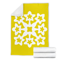 Hawaiian Premium Blanket Royal Pattern - Yellow - A1 Style - Polynesian Pride