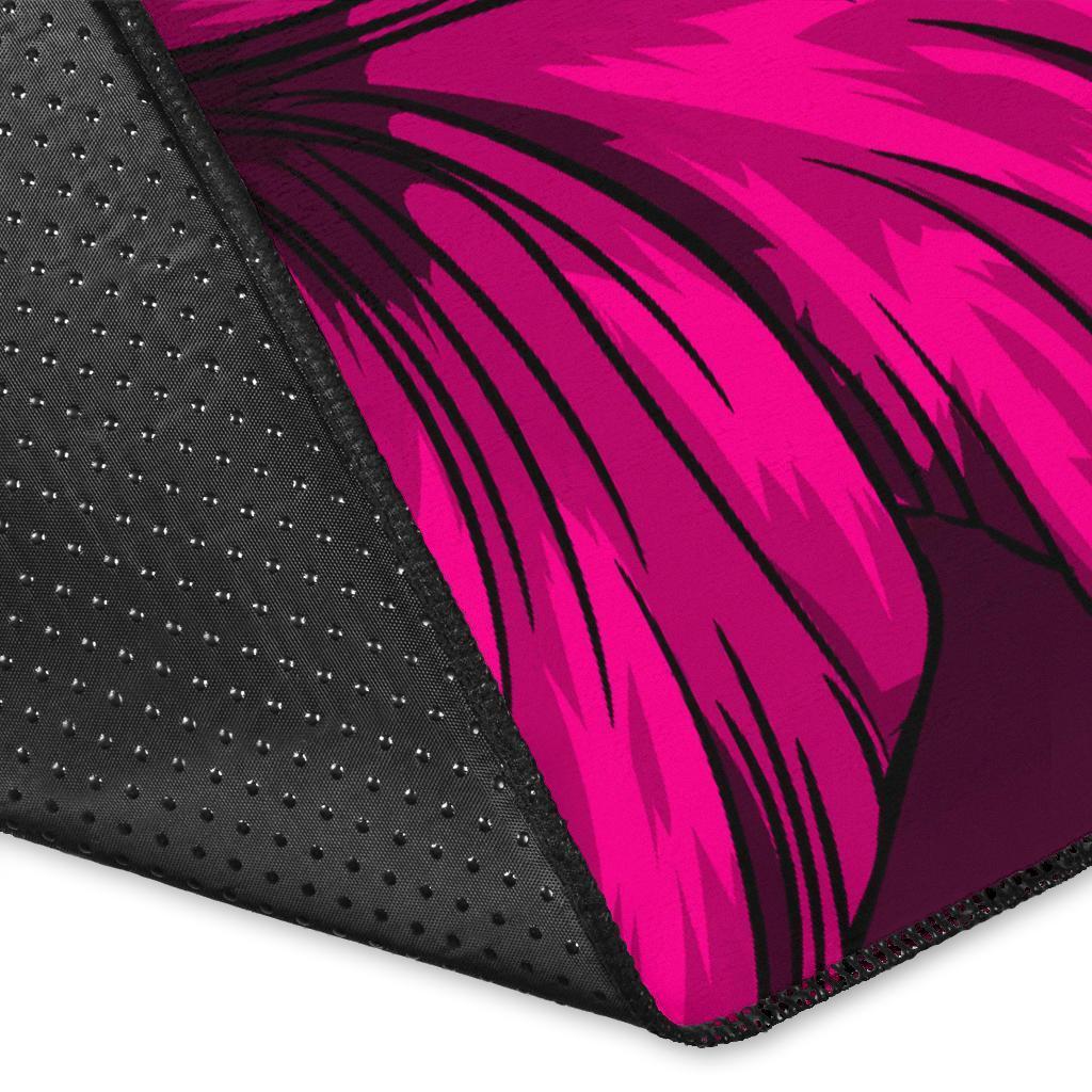 Hawaiian Map Hibiscus Flowers Vintage Polynesian Rug AH - Polynesian Pride