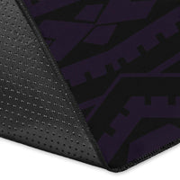 Hibiscus Plumeria Mix Polynesian Turtle Area Rug AH - Polynesian Pride