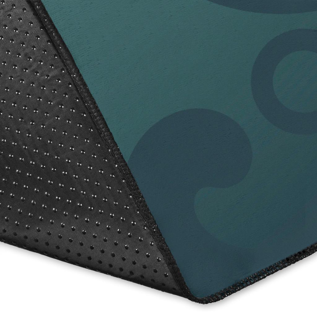 Turtle Flower Pattern Culture Area Rug AH - Polynesian Pride