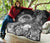Federated States of Micronesia Premium Quilts - Humpback Whale with Tropical Flowers (White) - Polynesian Pride