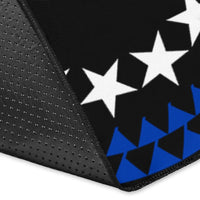 Cook Island Personalised Area Rug Seal With Polynesian Tattoo Style ( Blue) - Polynesian Pride