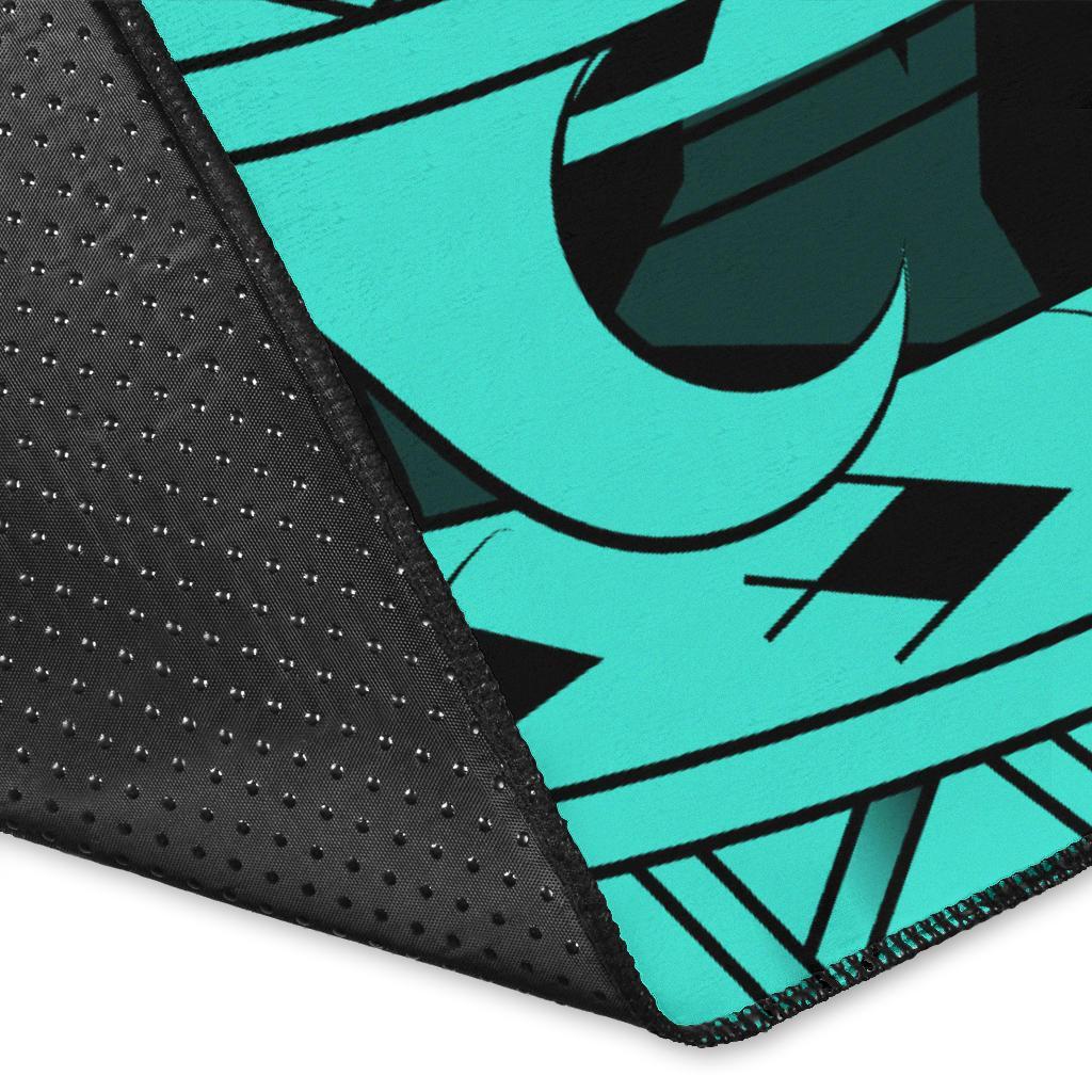 Hawaii Polynesian Turtle Rug - Turquoise - Polynesian Pride