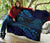 Aotearoa Premium Quilt Blue Maori Manaia With Silver Fern - Polynesian Pride