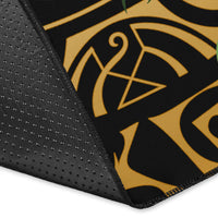 hawaii Rug - Turtle Strong Pattern Hibiscus Plumeria Art AH - Polynesian Pride