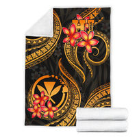 Polynesian Hawaii Premium Blanket - Gold Plumeria - Polynesian Pride