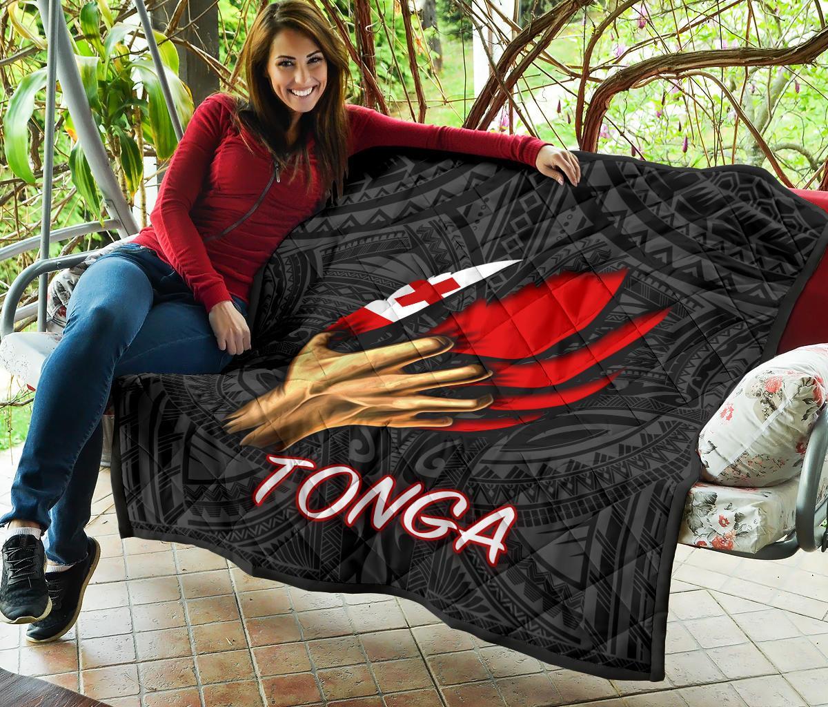 Tonga Premium Quilt - Tonga In Me (Black) - Polynesian Pride