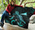 Tokelau Polynesian Premium Quilt - Turtle With Blooming Hibiscus Turquoise - Polynesian Pride