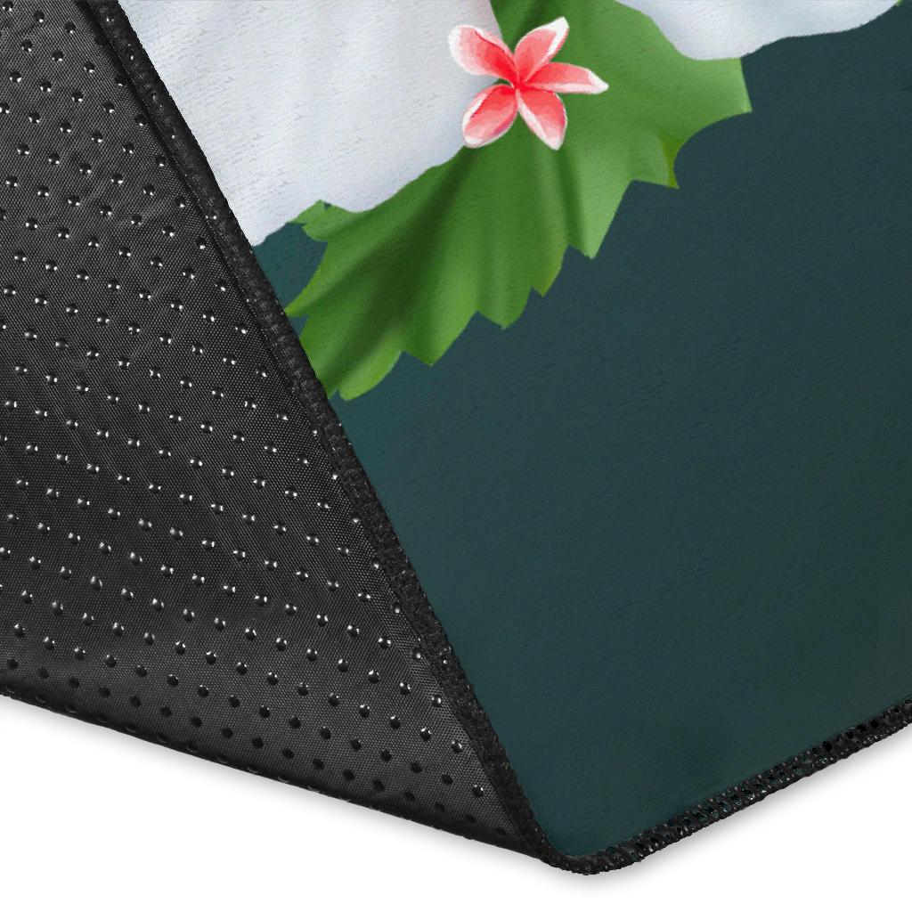 White Hibiscus Area Rug - Polynesian Pride