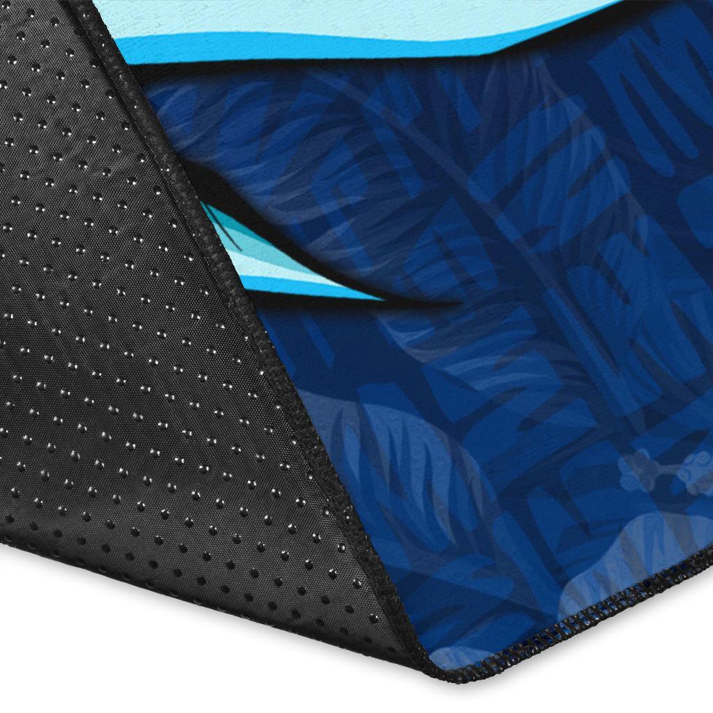 American Samoa Polynesian Area Rug - Blue Polynesian Eagle - Polynesian Pride