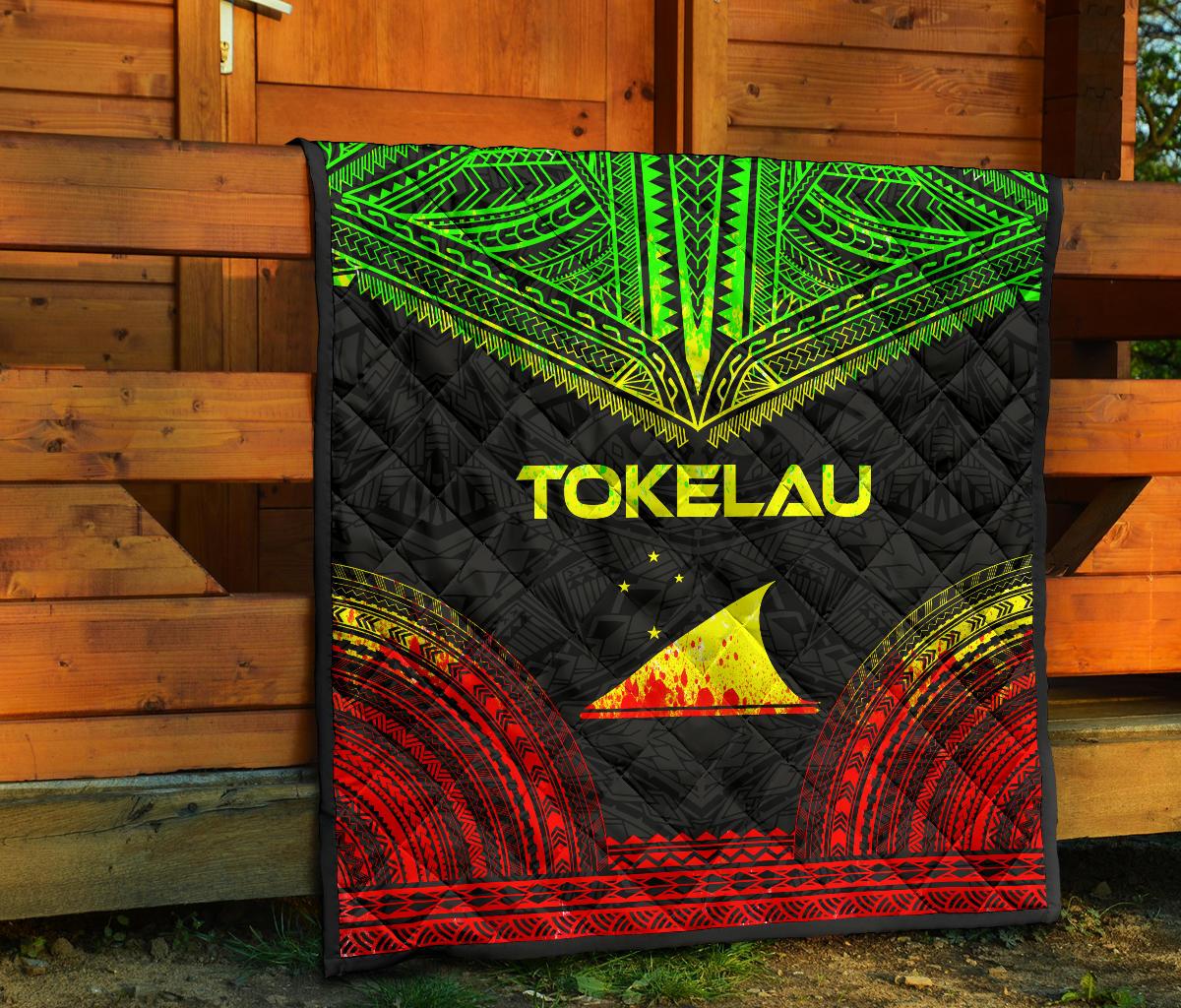Tokelau Premium Quilt - Tokelau Flag Polynesian Chief Reggae Version - Polynesian Pride