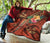 Polynesian Turtle Premium Quilt - Tribal Tattoo With Hibiscus Coral - Polynesian Pride