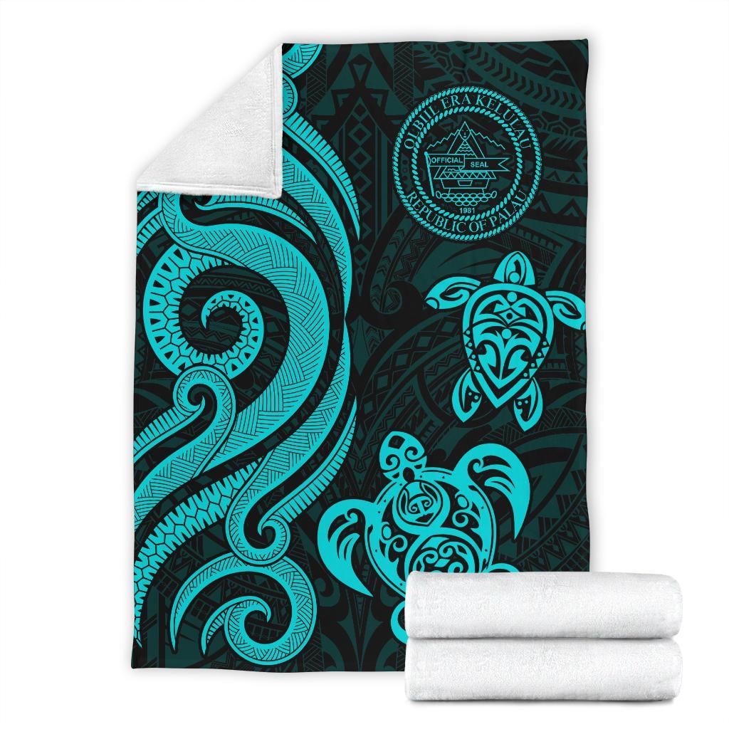 Palau Premium Blanket - Turquoise Tentacle Turtle - Polynesian Pride