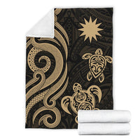 Nauru Premium Blanket - Gold Tentacle Turtle - Polynesian Pride