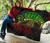 Polynesian Quilt - Polynesian Reggae Seahorse Tattoo - Polynesian Pride