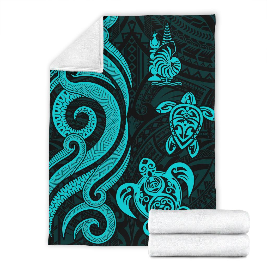 New Caledonia Premium Blanket - Turquoise Tentacle Turtle - Polynesian Pride