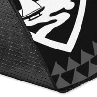 Guam Personalised Area Rug - Guam Seal With Polynesian Tattoo Style (Black) - Polynesian Pride