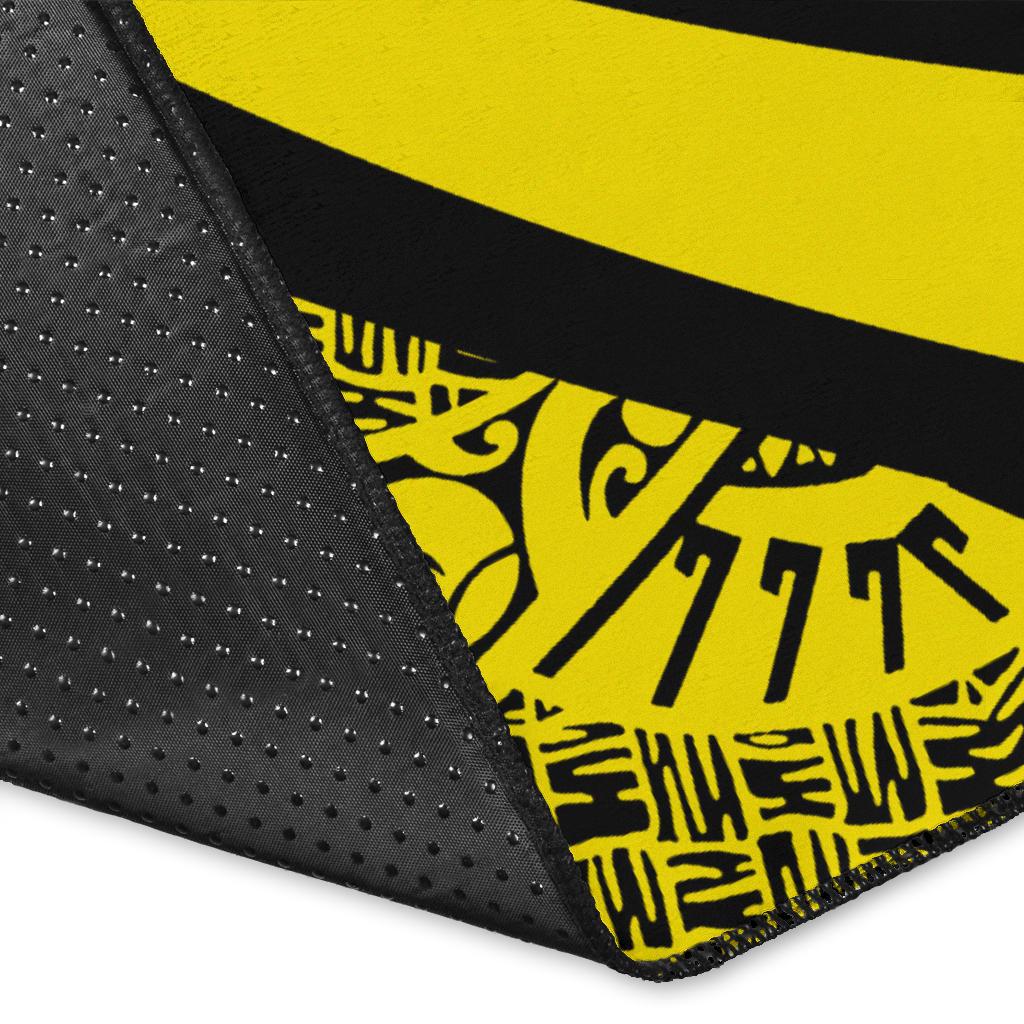 Hawaii Turtle Polynesian Area Rug Circle Style Yellow - Polynesian Pride