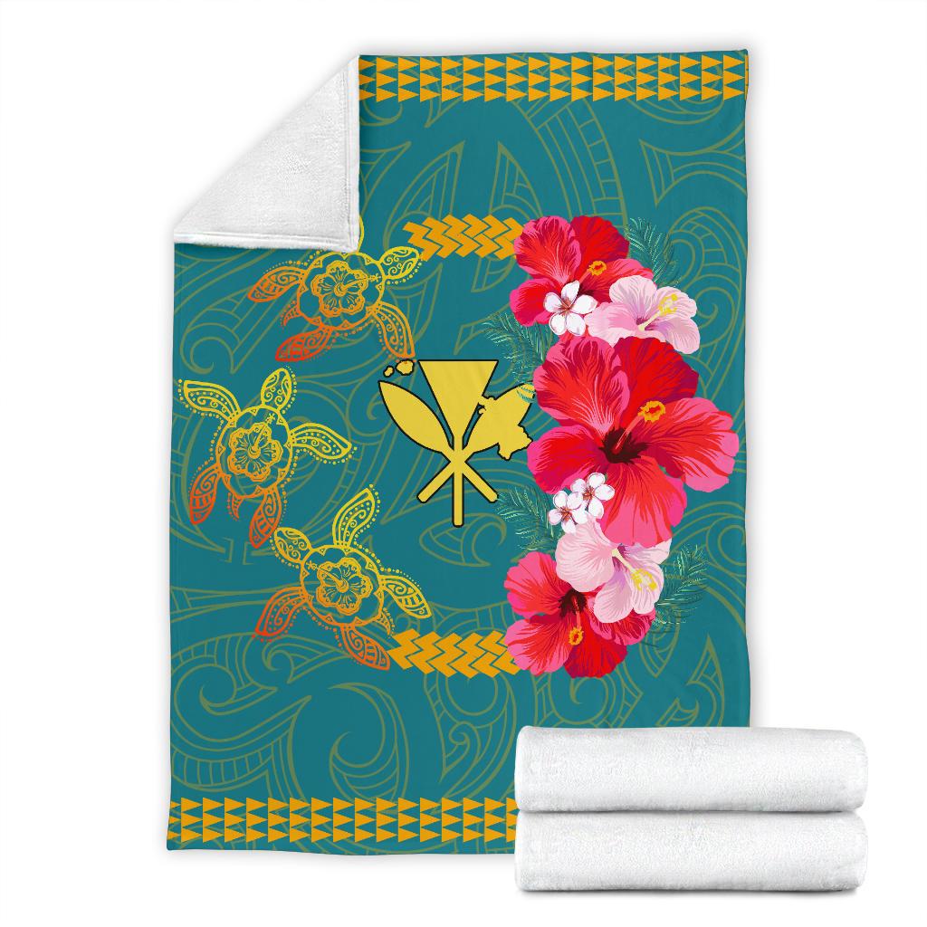 Hawaiian Turtle Tropical Polynesian - Premium Blanket - Azga Style - Polynesian Pride