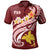 Papua New Guinea Polo Shirt PNG Seal Polynesian Patterns Plumeria Unisex Red - Polynesian Pride