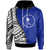 Chuuk Hoodie Coat of Arm and Polynesian Patterns Unisex Blue - Polynesian Pride