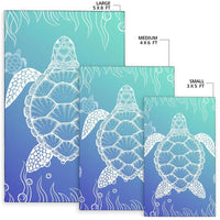 Turtle Gardiant Background Area Rug AH - Polynesian Pride