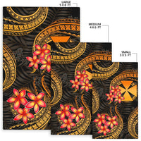 Wallis and Futuna Polynesian Area Rug - Gold Plumeria - Polynesian Pride