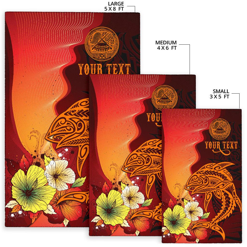 American Samoa Custom Personalised Area Rugs - Tribal Tuna Fish - Polynesian Pride