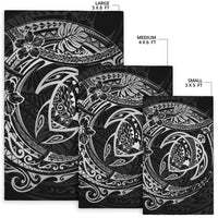Hawaiian Map Turtle Polynesian Circle Rug AH - Polynesian Pride