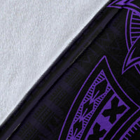 Seahorse Polynesian Blanket - Polynesian Tattoo Purple - Polynesian Pride